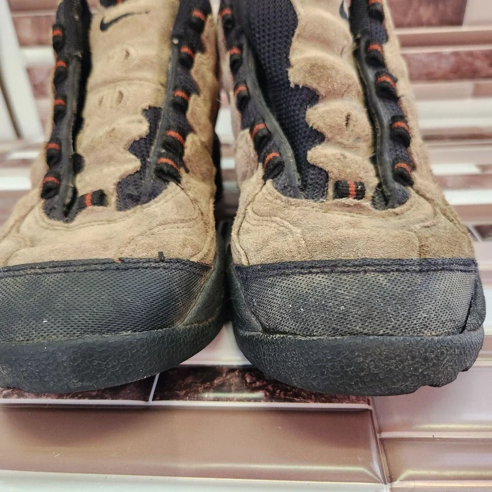 Nike Boots Mens Size 7 ACH Hiking Boots Brown Suede Vintage 2000 000709 No Laces